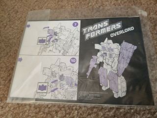 Powermaster Overlord MIB European Transformers G1 Takara Vintage RARE 12