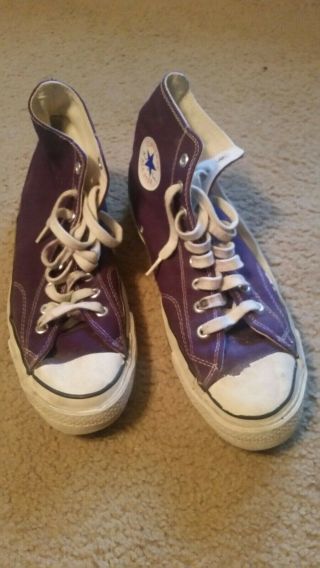 Converse Sneakers Vintage Chuck Taylor Hightop Purple Size 11