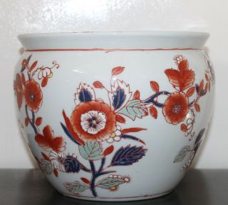 A 9 " C20th Chinese Famille Verte Enamel Blossoms Circular Planter / Fish Pond