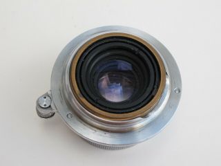 RARE Leica LTM Nikkor 3.  5cm f:2.  5 Nippon Kogaku Japan lens with HOOD shade LQQK 7