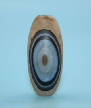 46 23 Mm Antique Dzi Agate Old 1 Eyes Bead From Tibet