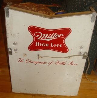 MILLER HIGH LIFE Lighted Bouncing Ball Beer Sign RARE Giant Size 2 Sided V - Top 7