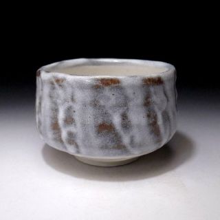 TF1: Japanese Pottery Tea bowl,  Shino ware by Famous potter,  Eichi Kato 3