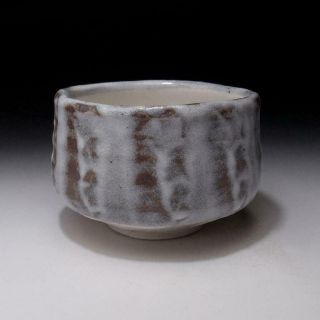 TF1: Japanese Pottery Tea bowl,  Shino ware by Famous potter,  Eichi Kato 5