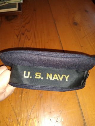 Ww2 Us Navy Blue Wool Sailors (crackerjack / Donald Duck) Flat Cap Hat