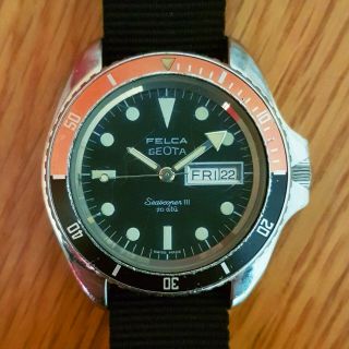 Felca / Geota Seascoper Iii Mens Vintage Swiss Dive Watch - G Monnin Case