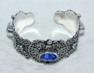 Mars & Valentine Sterling Gemstone Cuff Bracelet Echo of the Dreamer MSRP $730 3