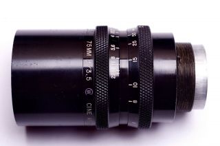,  Vintage Lens 75mm/3.  5 Cine Anastigmat Wollensak Rochester U.  S.  A. ,
