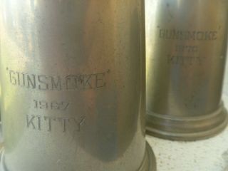 Mug Cup Tankards Gunsmoke Western Tv Show Kitty 2 Vintage Pewter Colle Rare Read