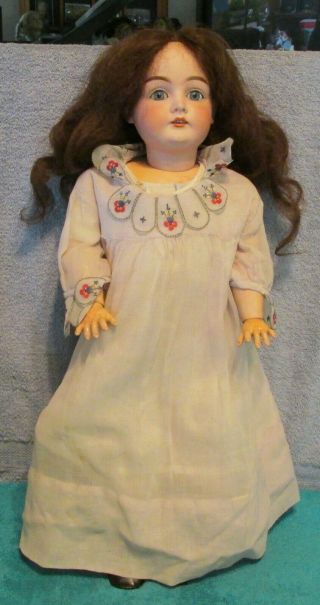 Antique German Kestner 146 Bisque Head 24 " Doll G.  A.  Schwarz Ball Compo Body Wow