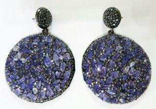 Exceptional Purple Amethyst Rough Cut & Marcasite Medallion Necklace 2