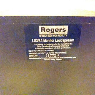 Rogers LS3/5A Monitor Loudspeakers Rare 6