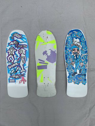 Mark Gonzales Face Vision Vintage Skateboard Color My Friends In Gonz and Roses 2