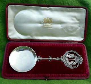Victorian Cased Dutch Silver Spoon - Assayed London 1898 By J Dudley Of Southsea