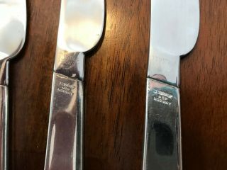 NORWEGIAN SILVER Knife SET of 6 J TOSTRUP Norway Mid Century 2