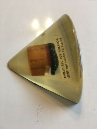 Flown Apollo S/C 009 Ablator Heat Shield Fragment Rare 26 Feb 66 5