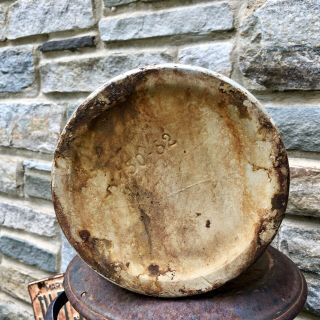 Antique Gray Salt Glazed Stoneware Crock Merchant Grocer 1890s 1/2 Gallon? 5