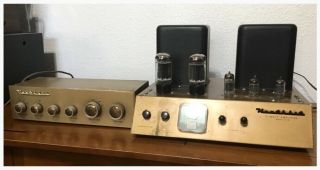 Heathkit W6 - M Dual Mono Amplifier.  Rare W/matching Wa - P2 Pre - Amp
