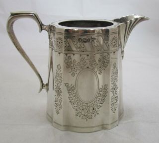 Fine Antique Victorian Sterling Silver Can Shaped Milk Jug,  264 Grams,  1899