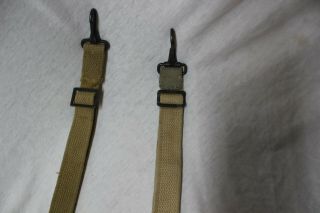 US Military WW2 Era Combat Suspenders Cartridge Belt Suspenders Set Khaki A1 2