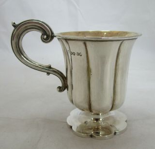 Good Antique Georgian Sterling Silver Christening Mug,  148 Grams,  1837