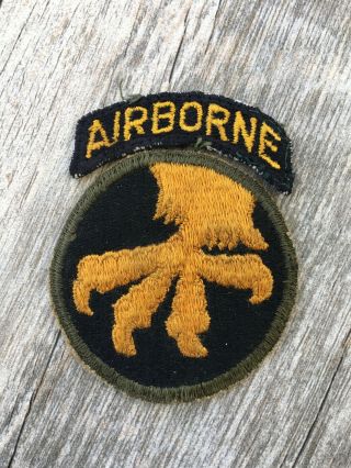 Us Army Wwii Era 17th Airborne Division Ssi,  Two Piece Correct Tab