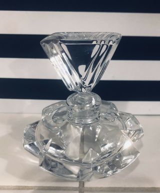 Vintage Art Deco Perfume Bottle,  Crystal,