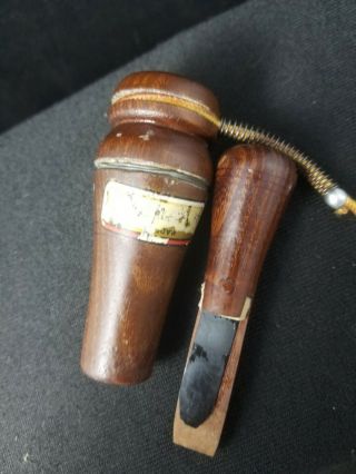 Vintage Cecil W Leker Stuttgart Ark Duck Call 1940 - 1950 7