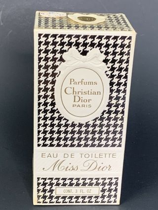 Vintage Christian Dior Eau De Cologne Miss Dior 3oz Nrfb Perfume