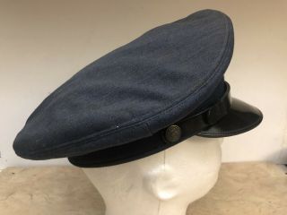Vintage U.  S.  Army Air Force Navy Blue Visor Hat Cap w/ N.  S.  Meyer Eagle Badge 3