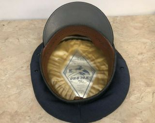 Vintage U.  S.  Army Air Force Navy Blue Visor Hat Cap w/ N.  S.  Meyer Eagle Badge 7