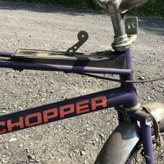 Vintage Raleigh Chopper Bicycle Early 70’s Banana Seat Shifter Purple 3 Speed 5