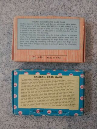 Vintage Built Rite Toy Baseball,  Bowling Card Games 2