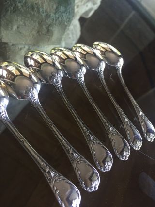 Christofle Marly Demitasse Spoons.  Set Of 6.
