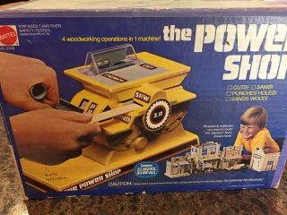Vintage Mattel The Power Shop Wood Toy W/box Incomplete 1978 No 2359