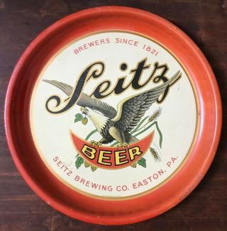 Vintage Seitz Brewing Tin Beer Tray Bald Eagle Easton Pa