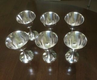 6 Lord Saybrook Vintage Sterling Silver 4 5/8 Inch Wine Goblet