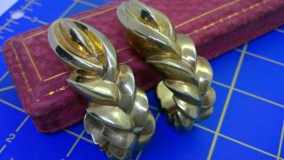 VINTAGE PATRICIA VON MUSULIN STERLING SILVER MASSIVE CLIP NEARRINGS - 1970 - 59GR 4