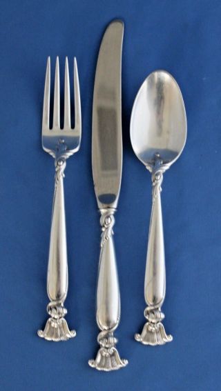 " Romance Of The Sea " Child Youth Set (knife Fork Spoon) Wallace Sterling Silver