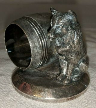 Victorian Silver Plated Napkin Ring Fox James W Tufts Boston 1532