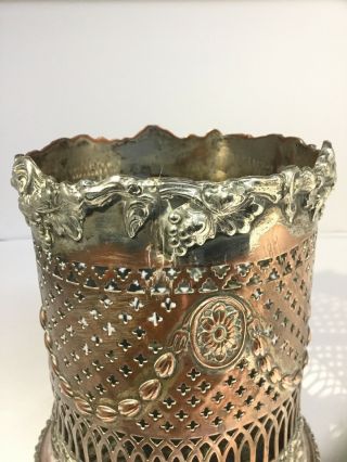 Antique Georgian Silver Sheffield Plate Copper Wine Bottle Holder Coaster c1800s 5