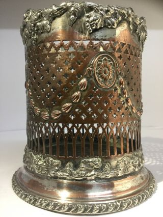 Antique Georgian Silver Sheffield Plate Copper Wine Bottle Holder Coaster c1800s 6