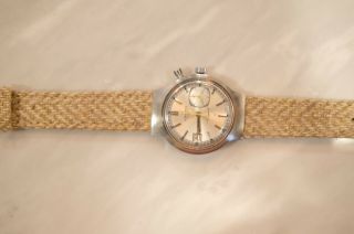 Longines Conquest Chronograph Monopusher.  Munich Olympic Games 1972.  Rare Dial
