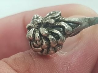 FANTASTIC EXTREMELY RARE VINTAGE SILVER RING DETAIL.  6,  3 GR.  19 MM 2