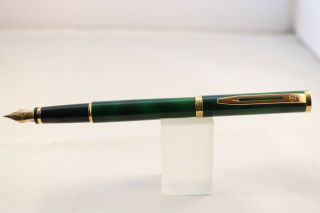 Vintage Waterman Preface Forest Green Fine Fountain Pen,  GT 2