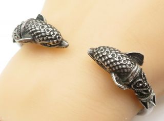925 Sterling Silver - Vintage Antique Dolphin 