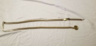 Authentic Rare Vintage Lrg Chanel CC Logo & Rue Cambon Gold Round Chain Belt 11