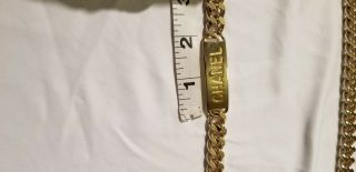 Authentic Rare Vintage Lrg Chanel CC Logo & Rue Cambon Gold Round Chain Belt 8