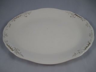 Vtg T & R Boote Waterloo Potteries England White Gold Platter Royal Semi China