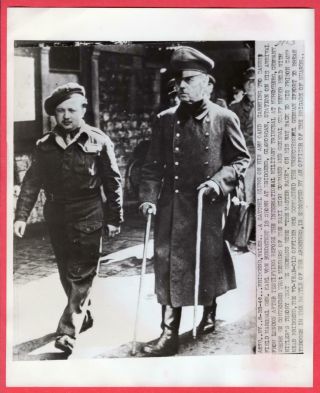 1946 Field Marshal Rundstedt At Bridgend Clamorcan Station London News Wirephoto